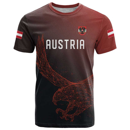 Custom World Football 2026 Austria T-Shirt Das Team Go Champions Red Version Graphic Tee