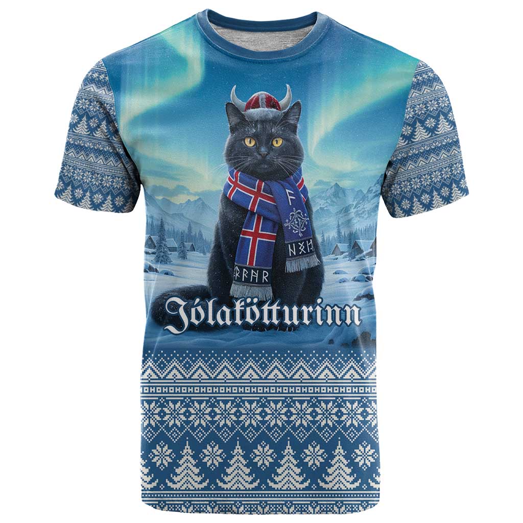 Iceland Christmas T-Shirt Icelandic Yule Cat Graphic Tee