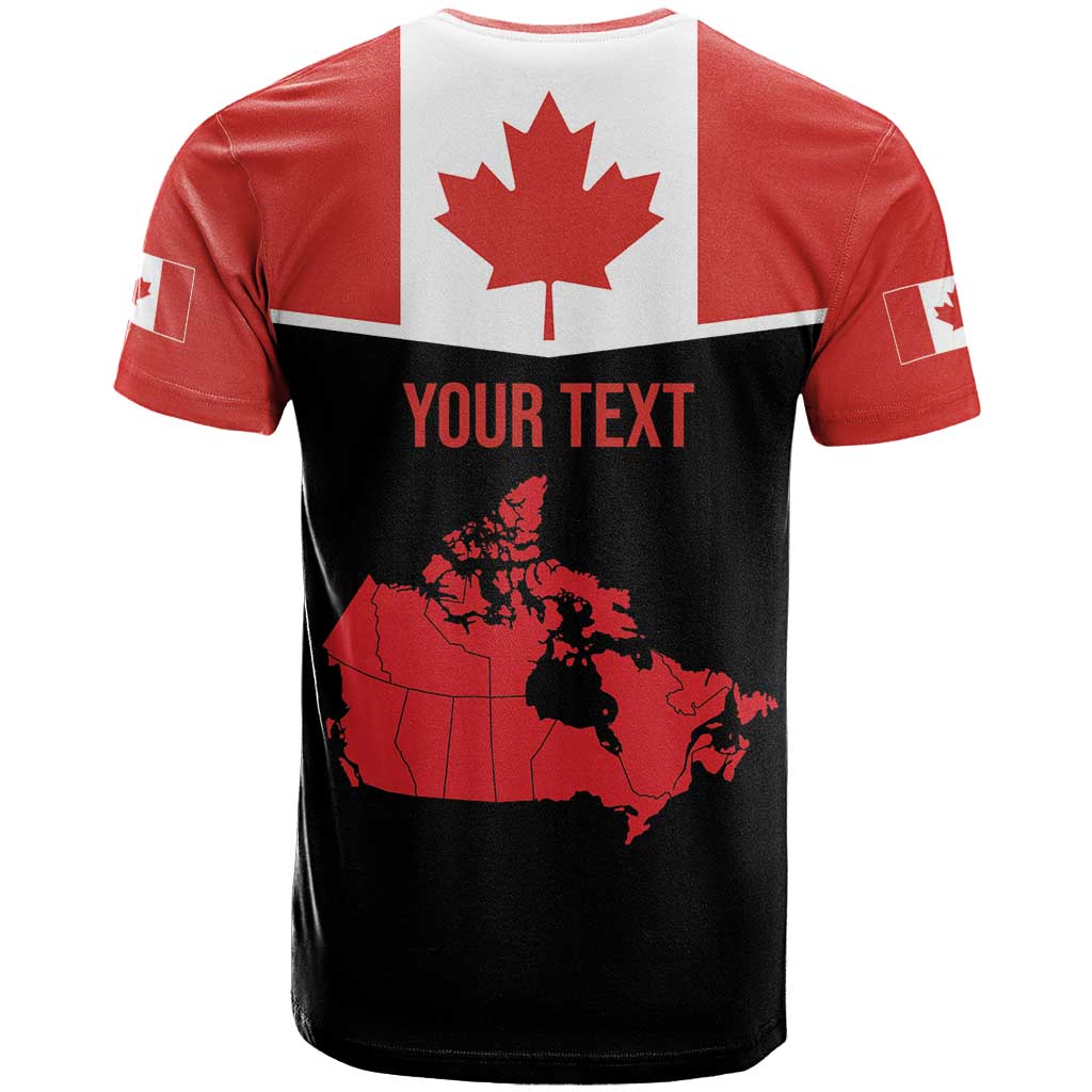 Personalized Canada Soccer T-Shirt Maple Leaf and Map Style Graphic Tee