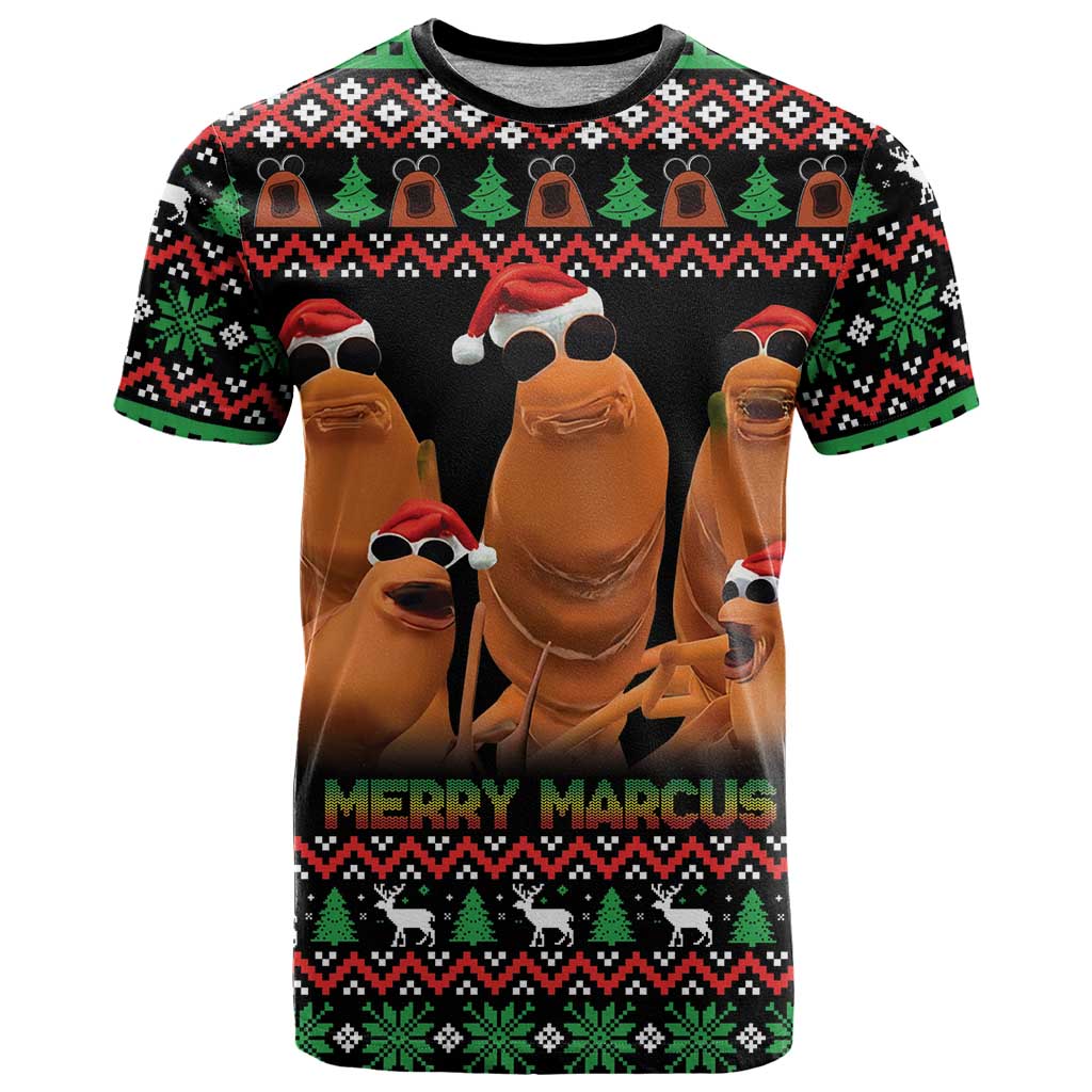 Marcus The Worm Christmas T-Shirt Funny Gen Alpha Meme Slang Graphic Tee
