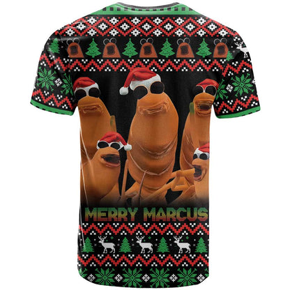 Marcus The Worm Christmas T-Shirt Funny Gen Alpha Meme Slang Graphic Tee