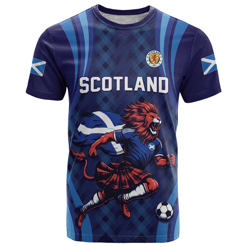 Custom World Football 2026 Scotland T-Shirt Lion Mascot Go Scottish Graphic Tee