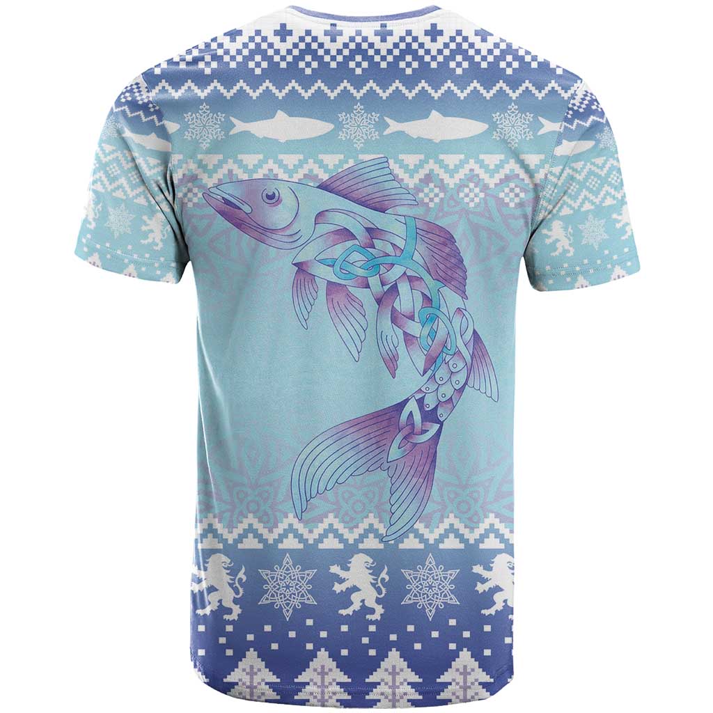 Cardiganshire Wales Christmas T-Shirt Ceredigion Herring Celtic Knot Graphic Tee