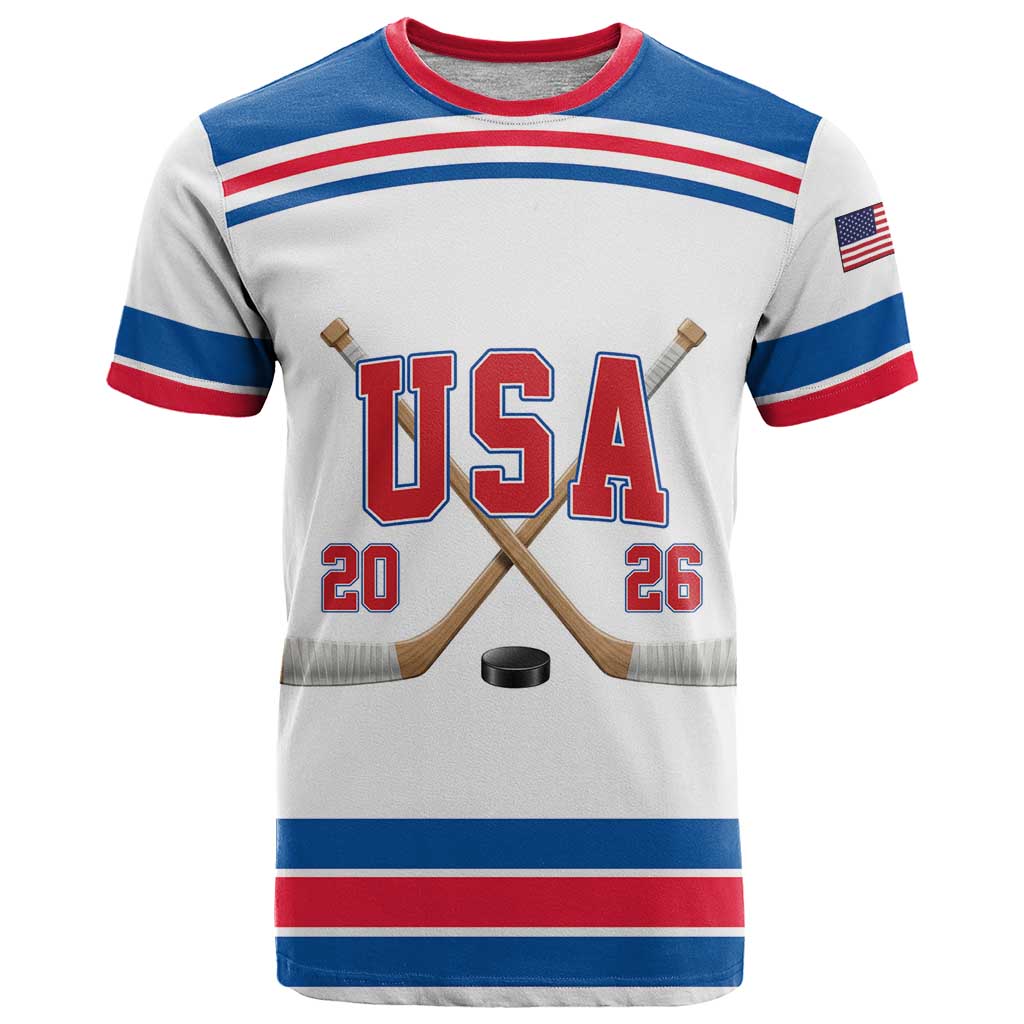 Custom USA Ice Hockey T-Shirt Let’s Go Champions Graphic Tee