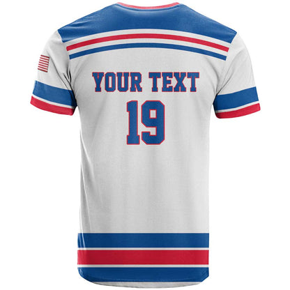 Custom USA Ice Hockey T-Shirt Let’s Go Champions Graphic Tee
