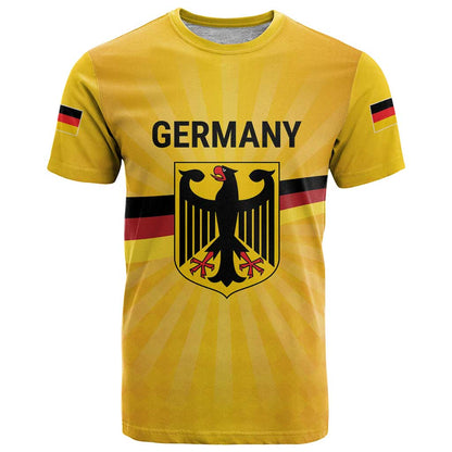Custom Germany Heritage Eagle T-Shirt German Eagle with Flag Design Graphic Tee