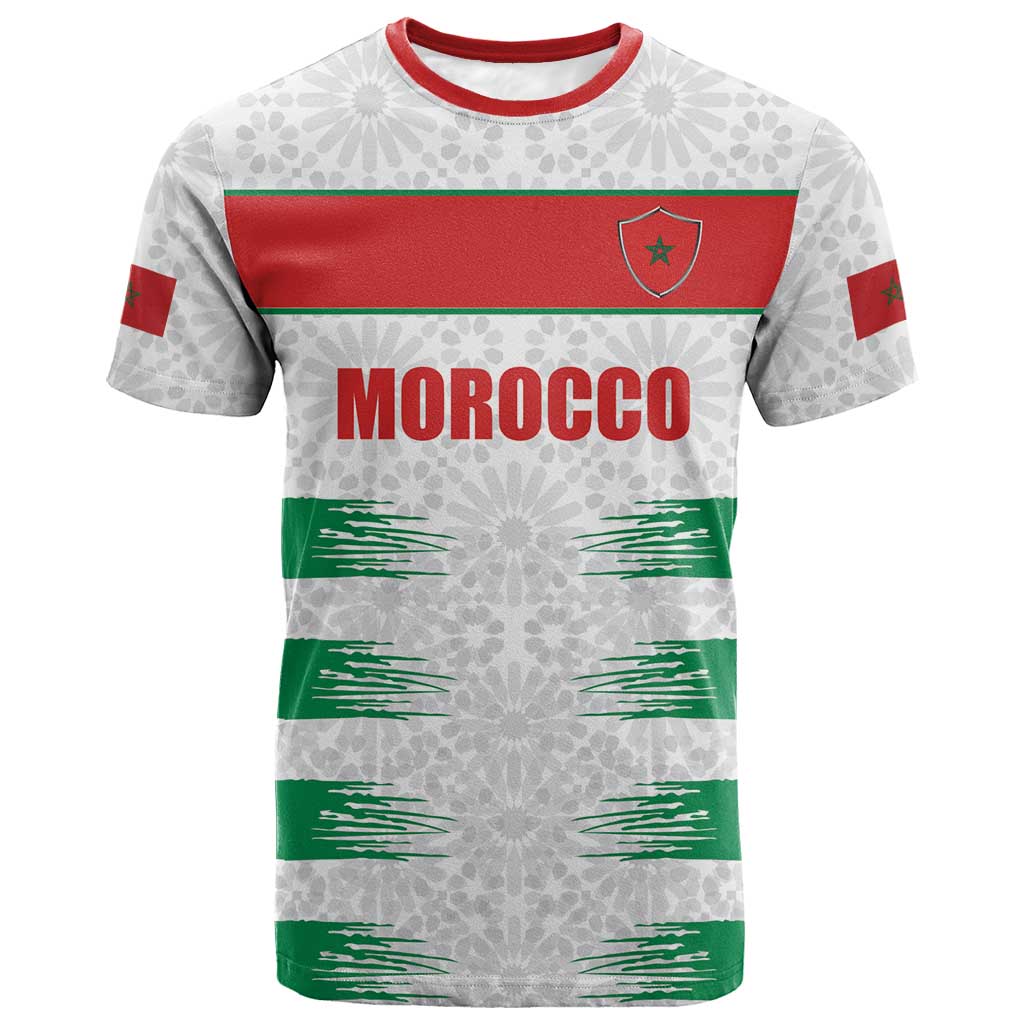Custom Morocco Football T-Shirt Road To Football Glory Graphic Tee
