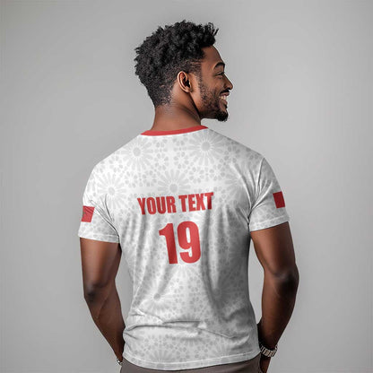 Custom Morocco Football T-Shirt Road To Football Glory Graphic Tee
