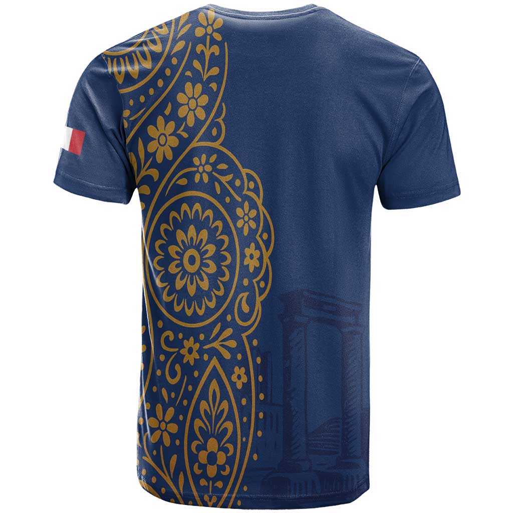 Italy Campania T-Shirt Vietri Sul Mare Tile With Pompeii Ruins Graphic Tee