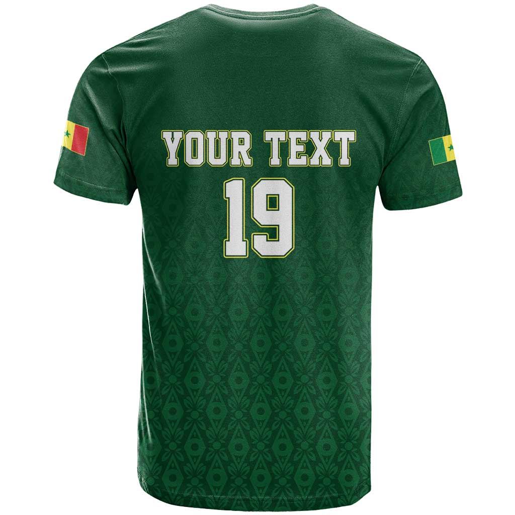 Senegal Football Champions Custom T-Shirt Lions of Teranga Rise Graphic Tee