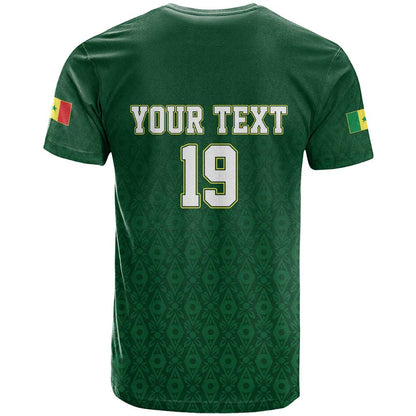 Senegal Football Champions Custom T-Shirt Lions of Teranga Rise Graphic Tee