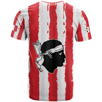 Italy Sardinia T-Shirt Moor's Head With Coat Of Arms Graphic Tee