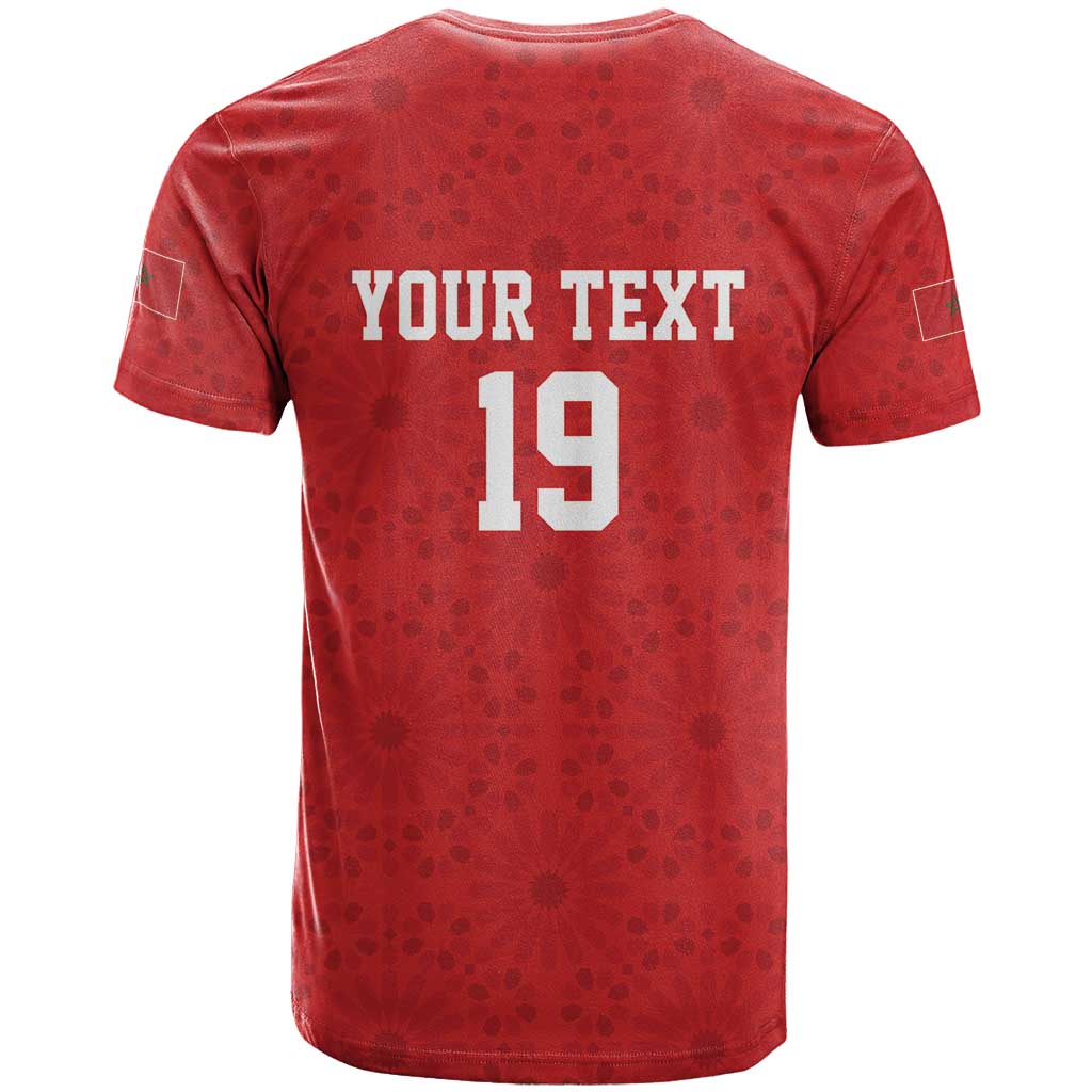 Morocco Champions Football Custom T-Shirt Atlas Lions Rise Graphic Tee
