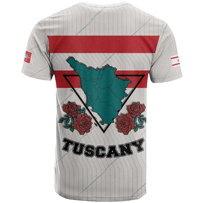 Italy Tuscany T-Shirt Pegasus With Map Style Graphic Tee