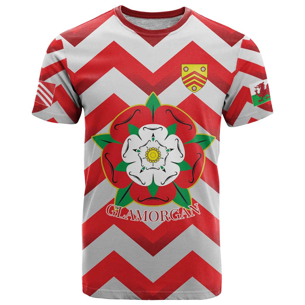 Personalized Glamorgan Wales T-Shirt The Tudor Rose Of Wales Graphic Tee