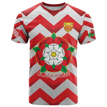 Personalized Glamorgan Wales T-Shirt The Tudor Rose Of Wales Graphic Tee