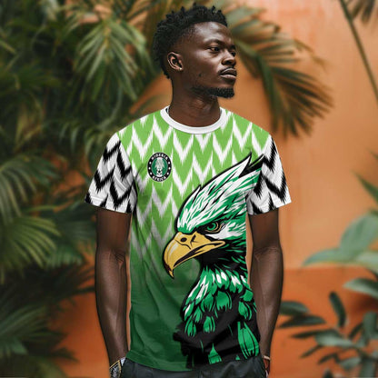 Custom Nigeria Football T-Shirt The Super Eagles Rise Graphic Tee