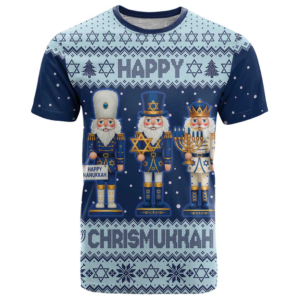 Chrismukkah Nutcracker T-Shirt Funny Hanukkah Xmas Style Graphic Tee