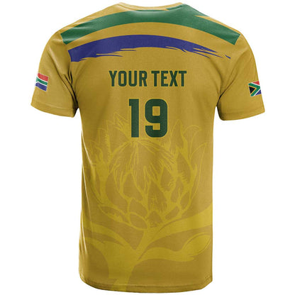 Custom South Africa Football T-Shirt Road To Champions Dream Graphic Tee