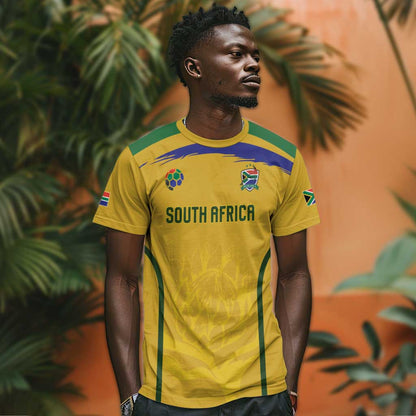 Custom South Africa Football T-Shirt Road To Champions Dream Graphic Tee