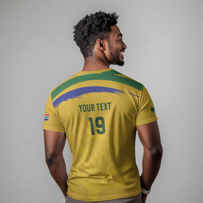 Custom South Africa Football T-Shirt Road To Champions Dream Graphic Tee