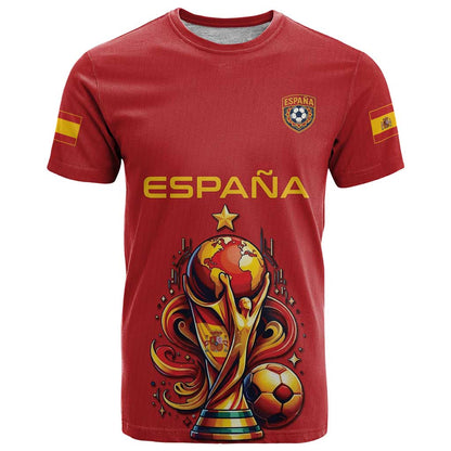 Custom World Football 2026 Spain T-Shirt Road To Champions Dream Graphic Tee