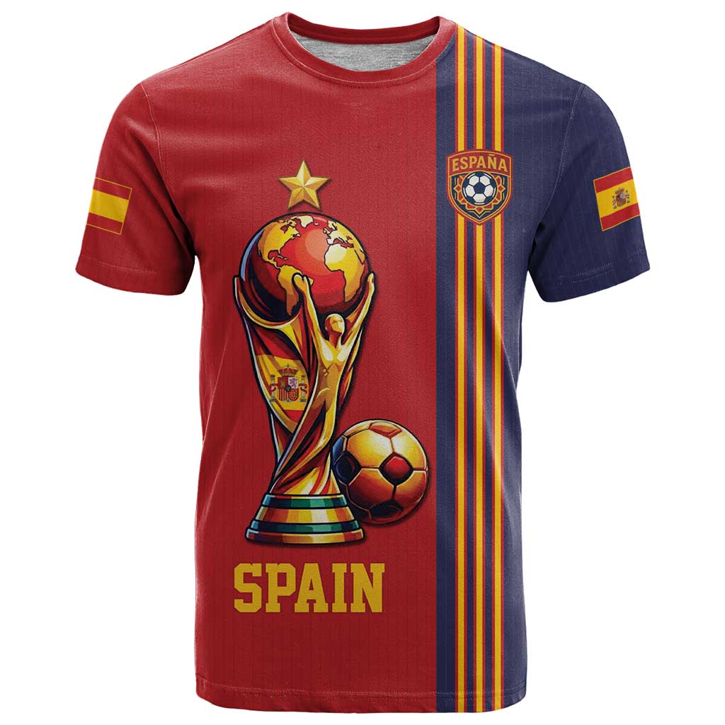 Custom World Football 2026 Spain T-Shirt Road To The Champions Graphic Tee