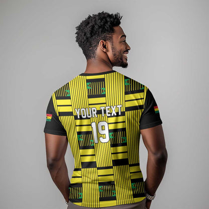 Custom World Football 2026 Ghana T-Shirt Rise With The Black Stars Graphic Tee