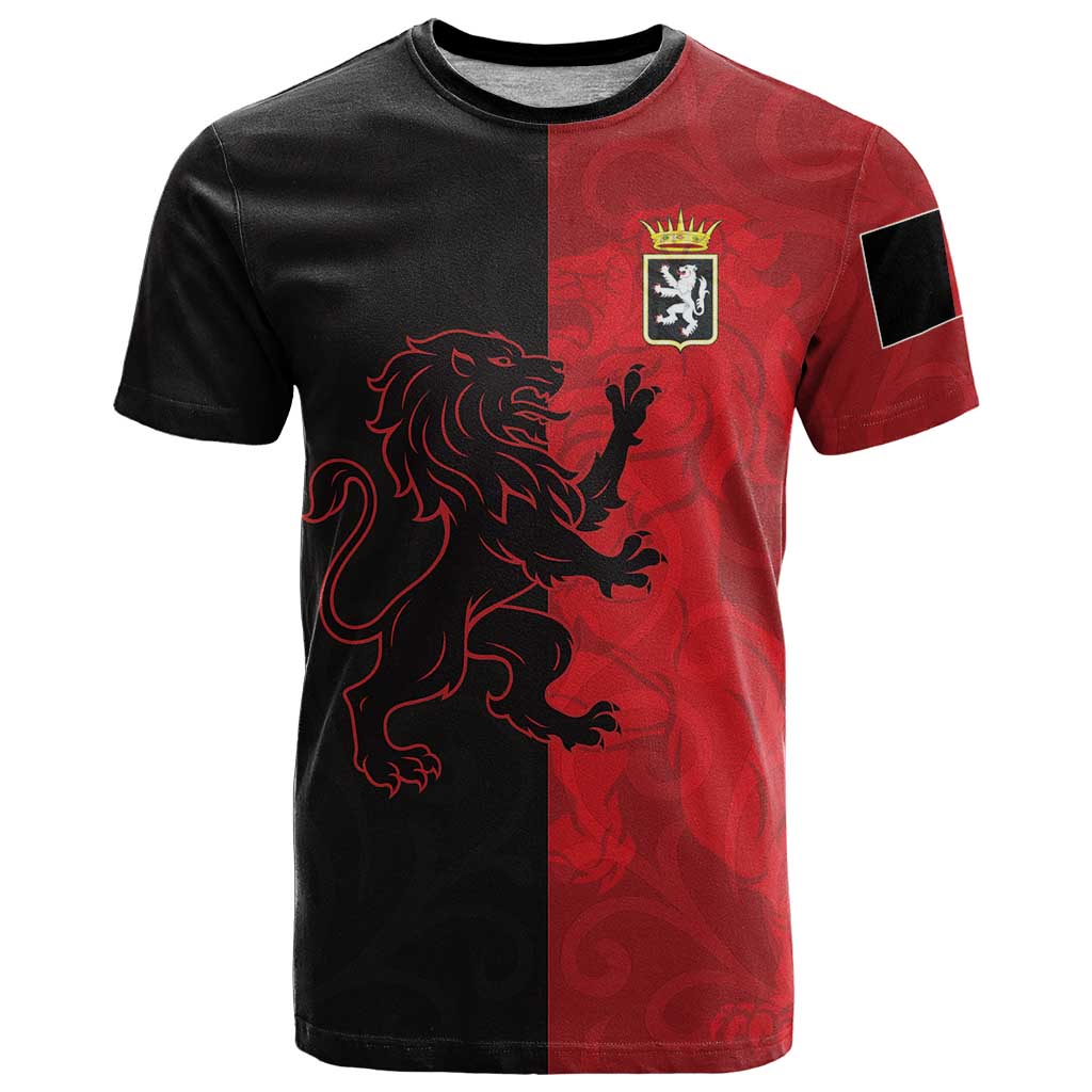 Italy Aosta Valley T-Shirt Emblem With Flag Style Graphic Tee