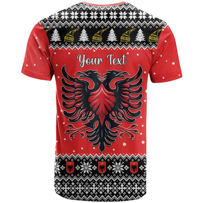 Personalized Albania Christmas Eagle T-Shirt The Double-headed Eagle Graphic Tee