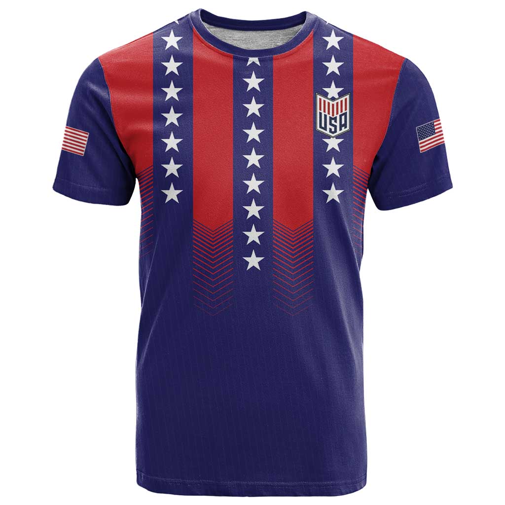 Custom World Soccer 2026 USA T-Shirt Stars, Stripes and Glory Graphic Tee