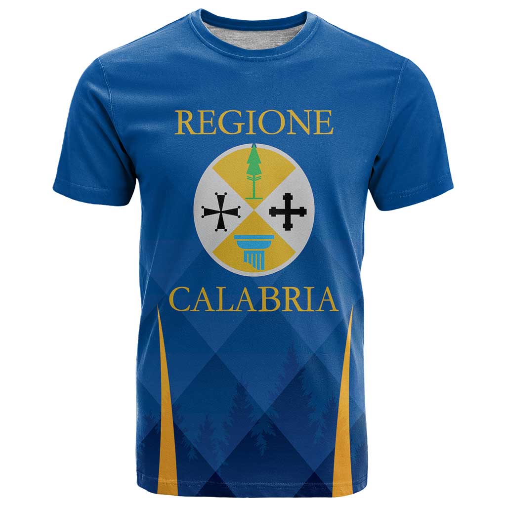 Italy Calabria T-Shirt Flag Style Graphic Tee