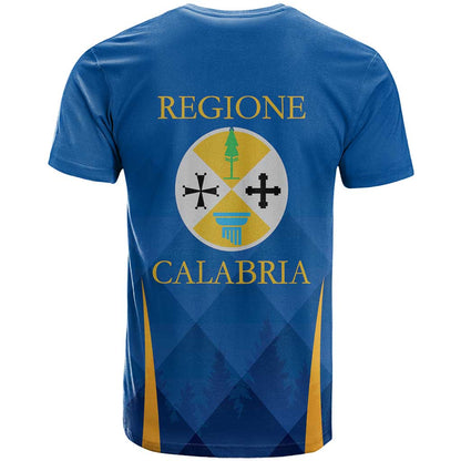 Italy Calabria T-Shirt Flag Style Graphic Tee