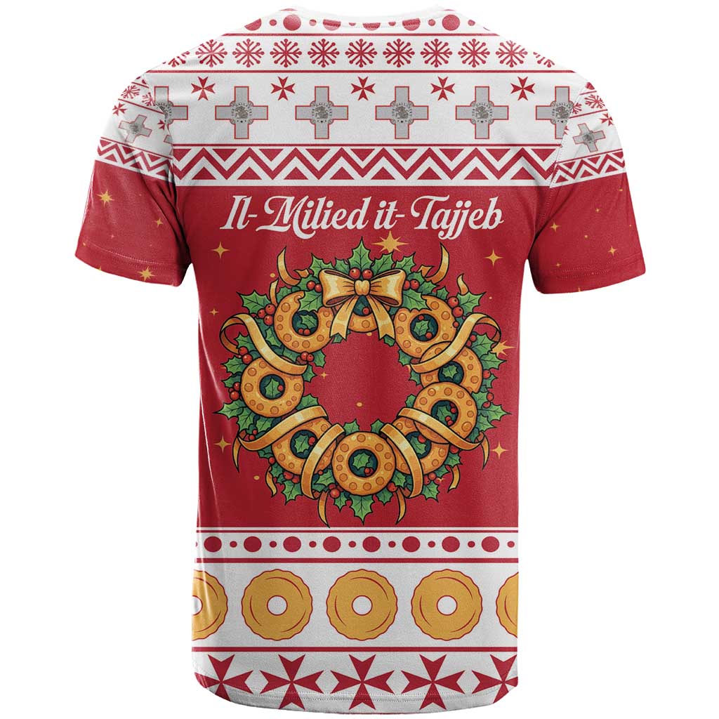 Malta Christmas T-Shirt Maltese Honey Rings Graphic Tee