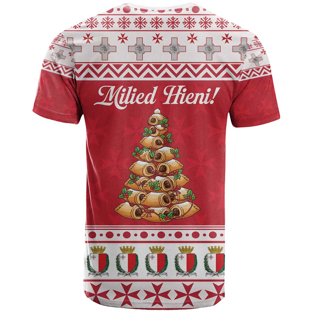 Traditional Maltese Imqaret Pastry T-Shirt Malta Imqaret Christmas Tree Graphic Tee