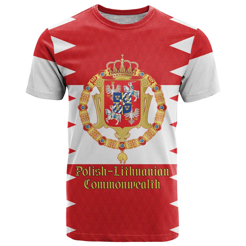Personalized Polish-Lithuanian Commonwealth T-Shirt Royal Coat Of Arms Style Graphic Tee