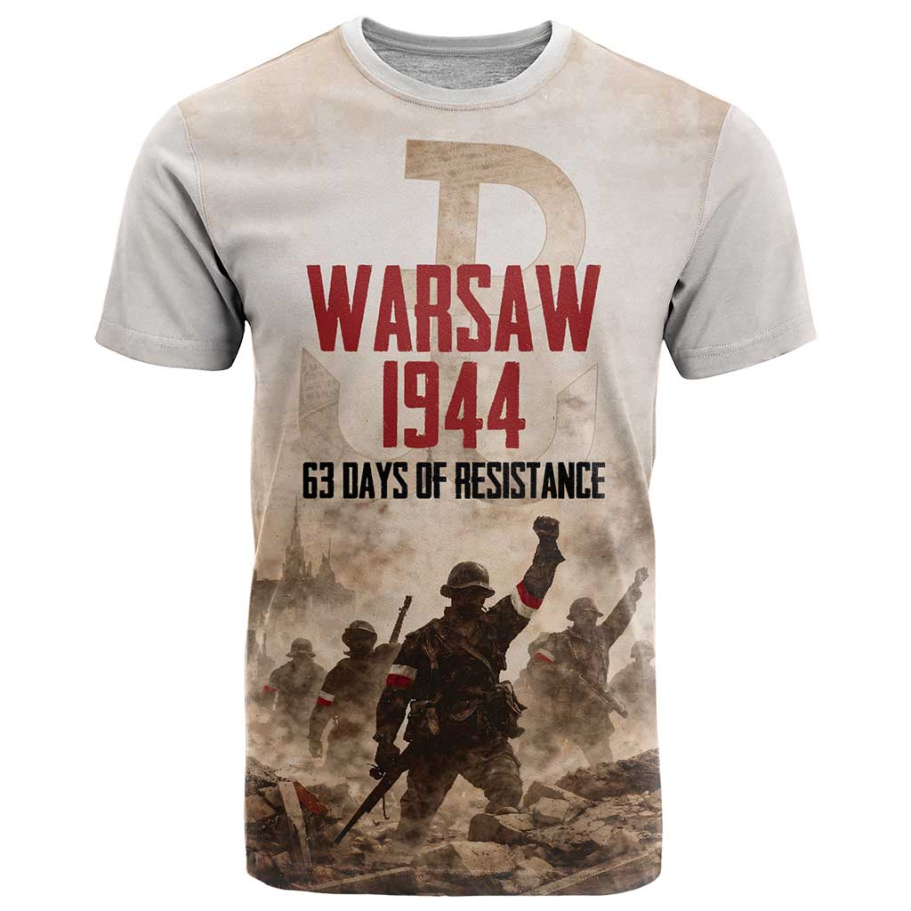 Polish Kotwica Warsaw Uprising 1944 T-Shirt 63 Days of Resistance WWII Graphic Tee