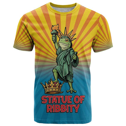 Lady Liberty Portland Frog T-Shirt Frog Protest No Kings In America Graphic Tee
