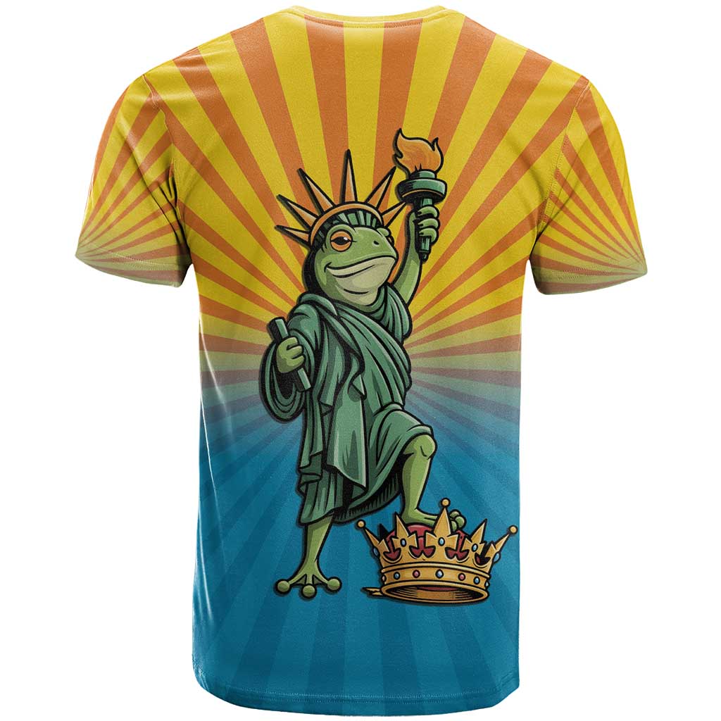 Lady Liberty Portland Frog T-Shirt Frog Protest No Kings In America Graphic Tee