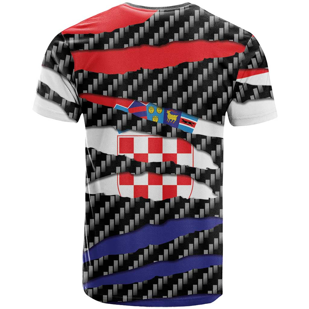 Croatia Beast T-Shirt Ripped Flag Graphic Graphic Tee