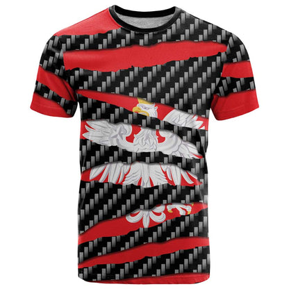 Poland Beast T-Shirt Ripped Flag Graphic Graphic Tee