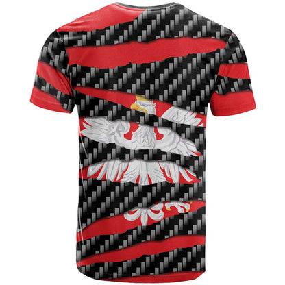 Poland Beast T-Shirt Ripped Flag Graphic Graphic Tee