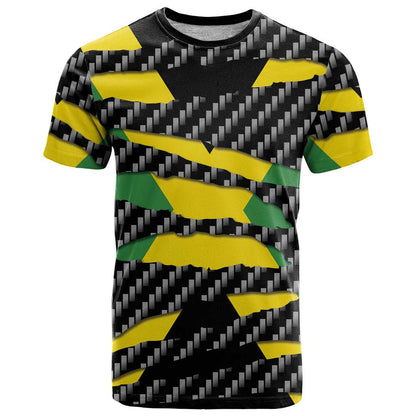 Jamaica Beast T-Shirt Ripped Flag Graphic Graphic Tee