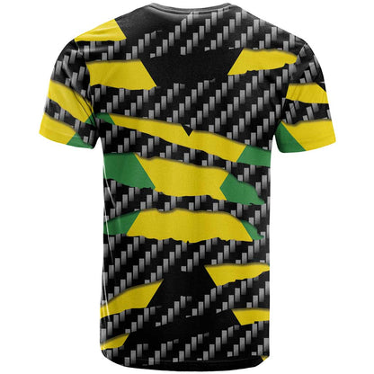 Jamaica Beast T-Shirt Ripped Flag Graphic Graphic Tee