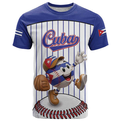 Cuba Baseball Custom T-Shirt Cuban Flag Mascot Design Graphic Tee