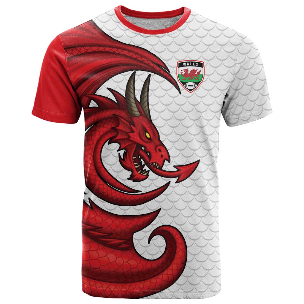 Wales Rugby Red Dragon T-Shirt Cymru Am Byth Graphic Tee