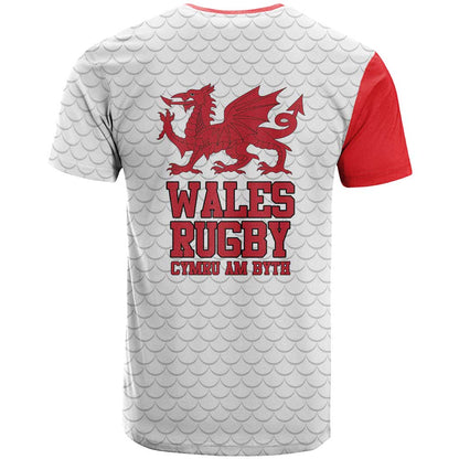 Wales Rugby Red Dragon T-Shirt Cymru Am Byth Graphic Tee