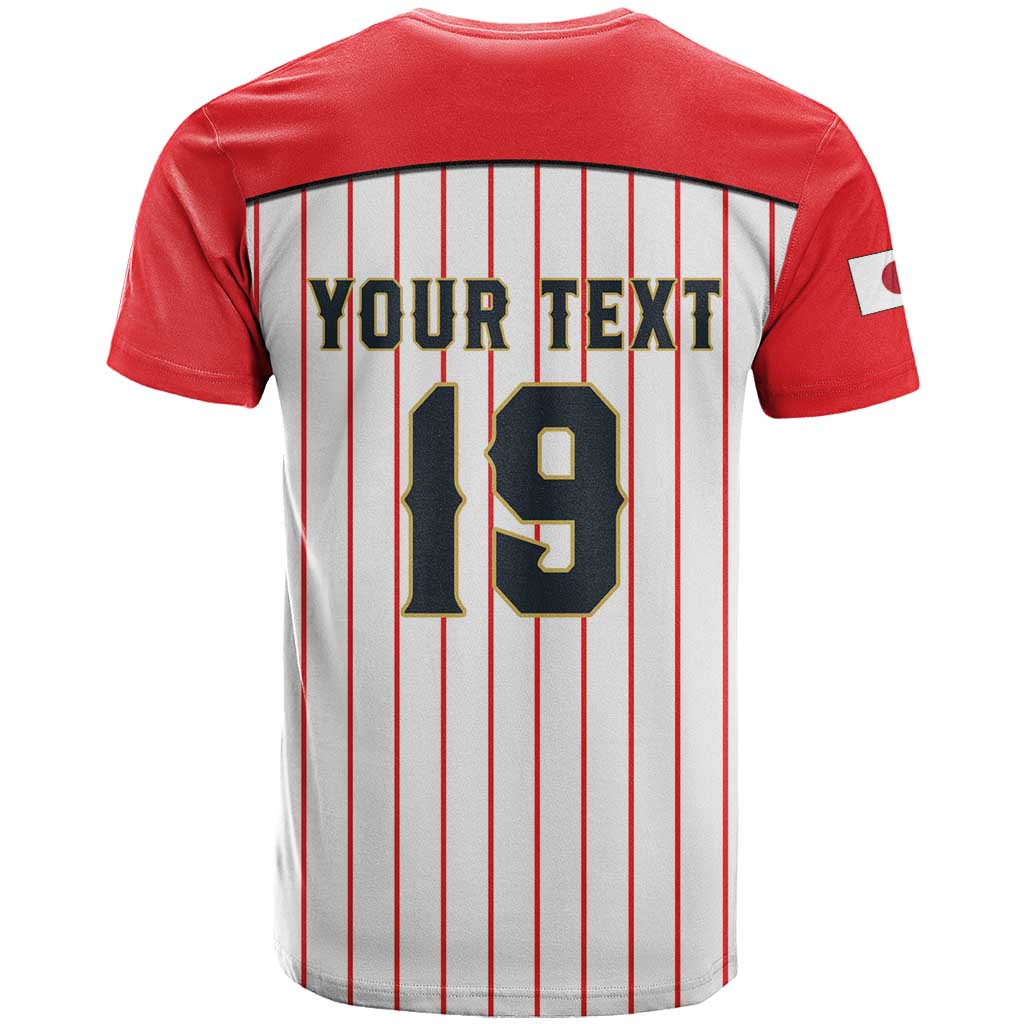 Japan Baseball Custom T-Shirt Japanese Flag Mascot Design Graphic Tee