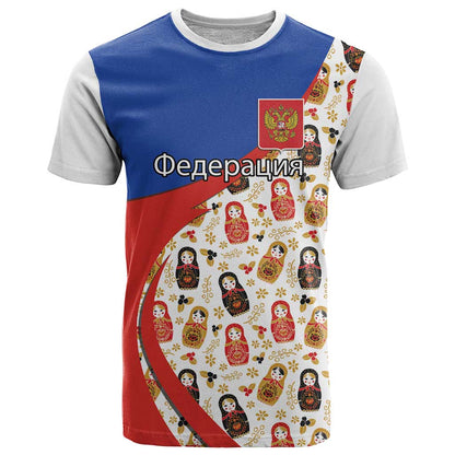 Russian Doll T-Shirt Flag Color Style No1 Graphic Tee