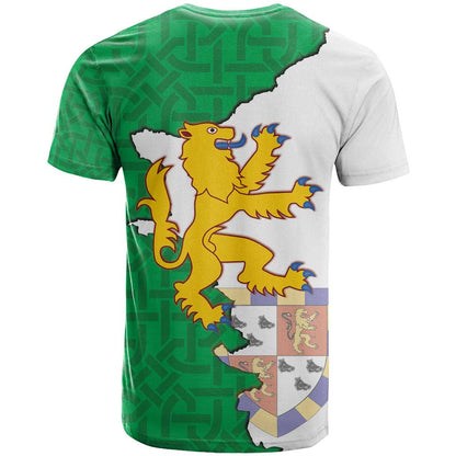 Radnorshire Wales T-Shirt Map and Emblem Celtic Style Graphic Tee